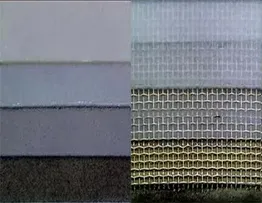التركيب المقطعي (من الأعلى إلى الأسفل)